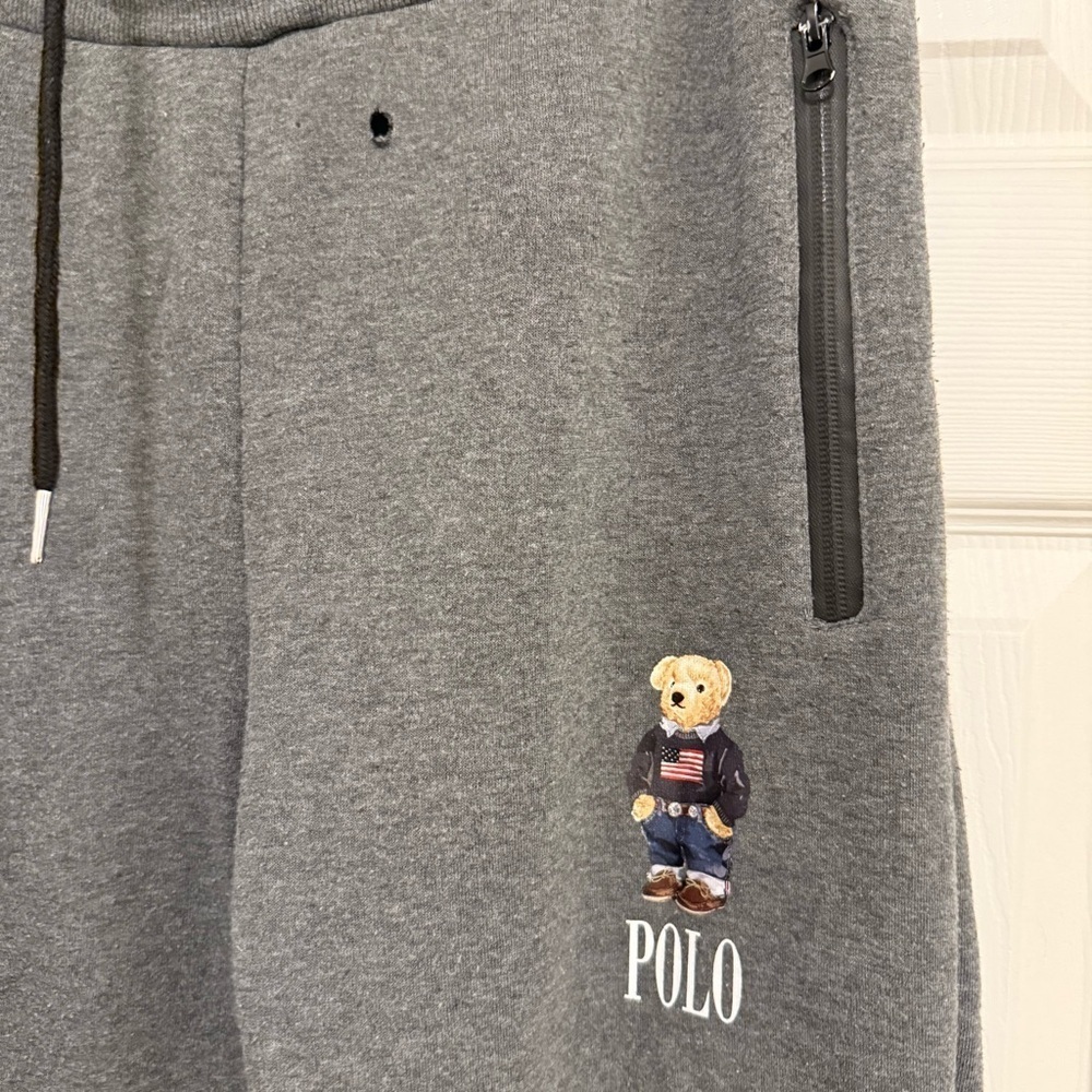 GUC Polo Ralph Lauren Bear Joggers *Damaged* - Picture 3 of 4